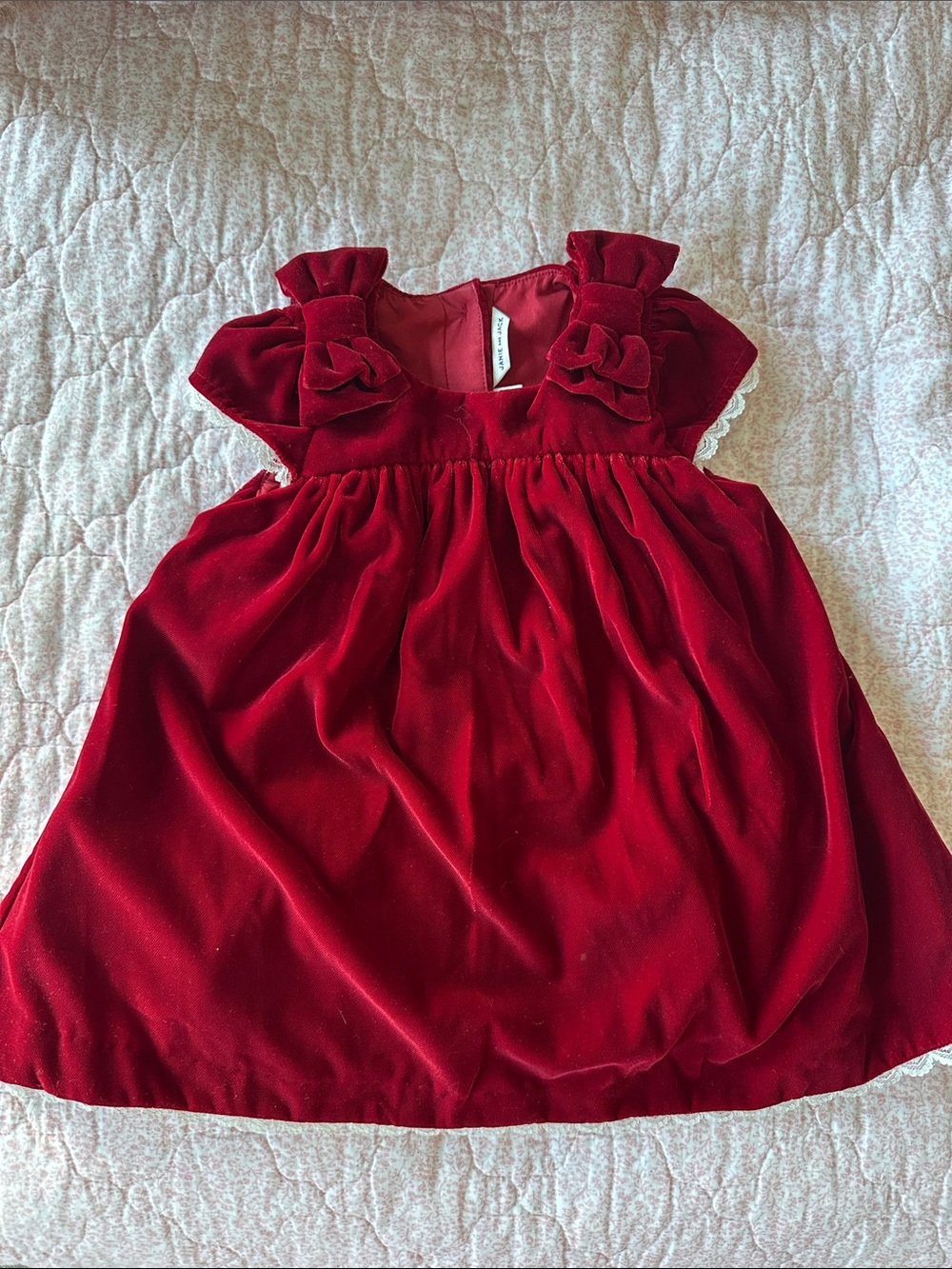 Janie and Jack red velvet dress